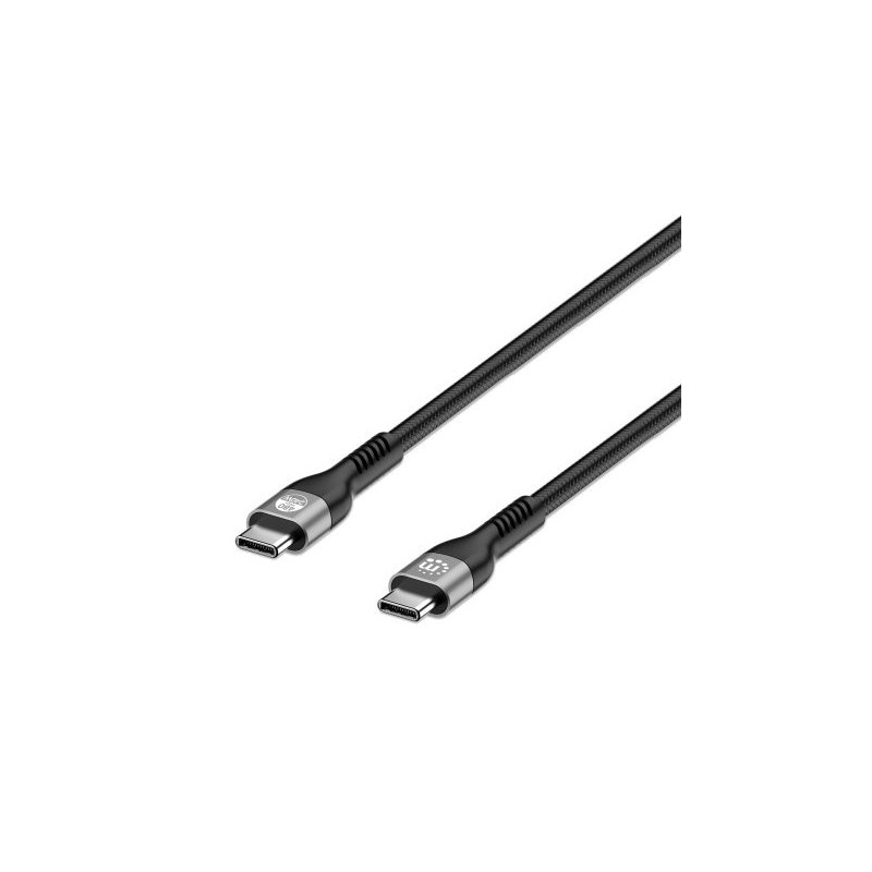 Manhattan Cable Usb-C Macho - Usb-C Macho, 2 Metros, Negro 