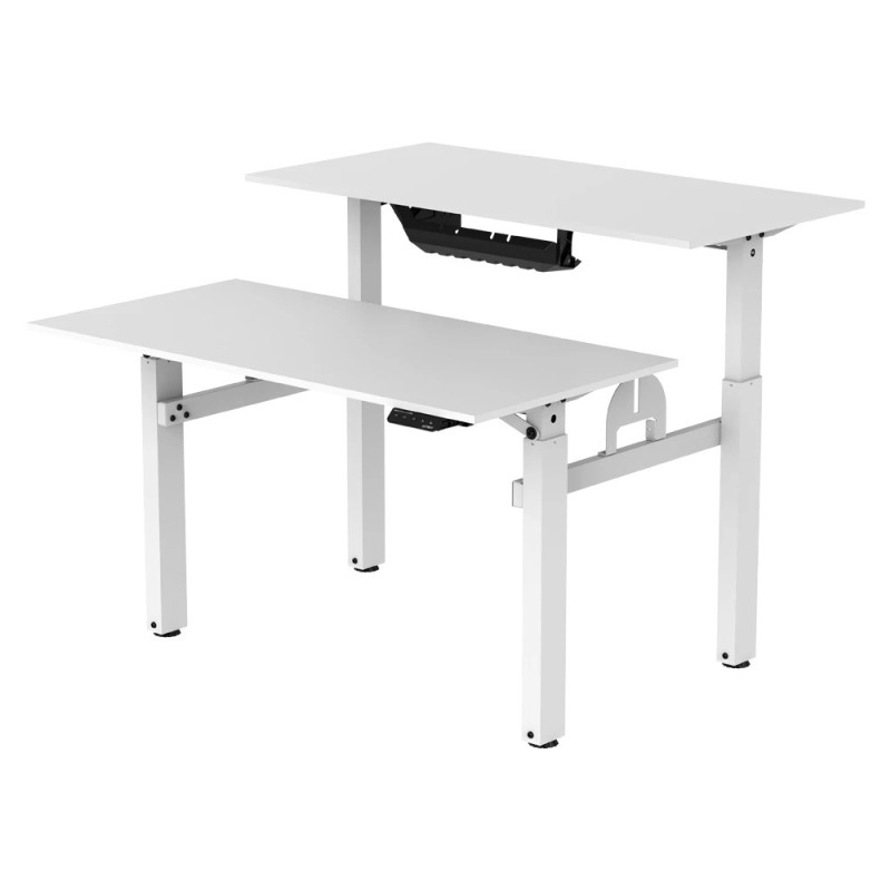 Escritorio Electrico Acteck Doble Ajustable Ergo Desk V2 Ed727, Blanco 