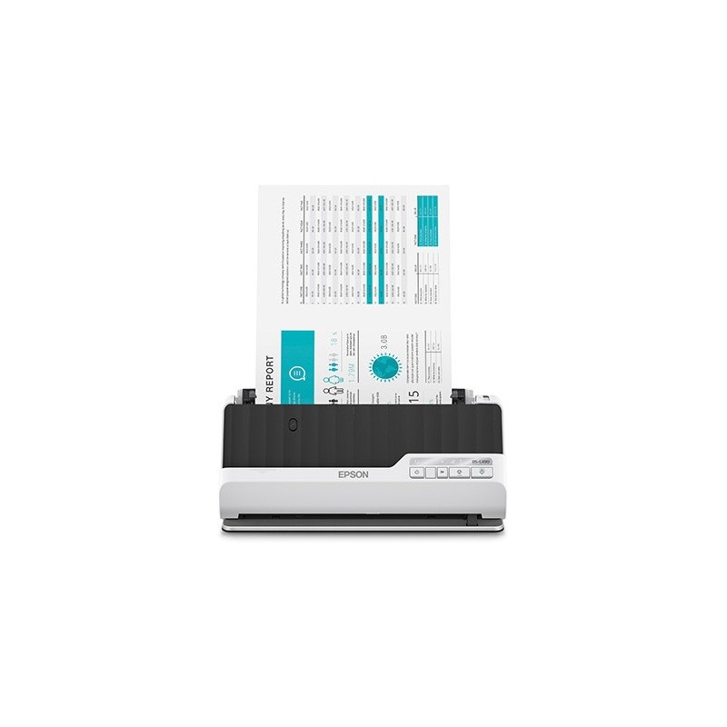 Scanner Epson WorkForce DS-C490, 600 x 600DPI, Escaner Color, Escaneado Duplex, USB, Negro/Gris 