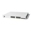Switch con 24 puertos PoE y capacidad de 128 Gbit/s, ideal para redes de alto rendimiento y dispositivos conectados.