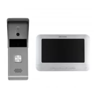 Kit de Videoportero Hikvision DS-KIS203-T, Monitor 7", Alámbrico, Gris HIKVISION