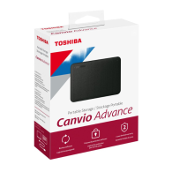 Disco Duro Externo Toshiba HDTCA10XK3AA Canvio Advance 1TB Negro, USB 3.0 TOSHIBA