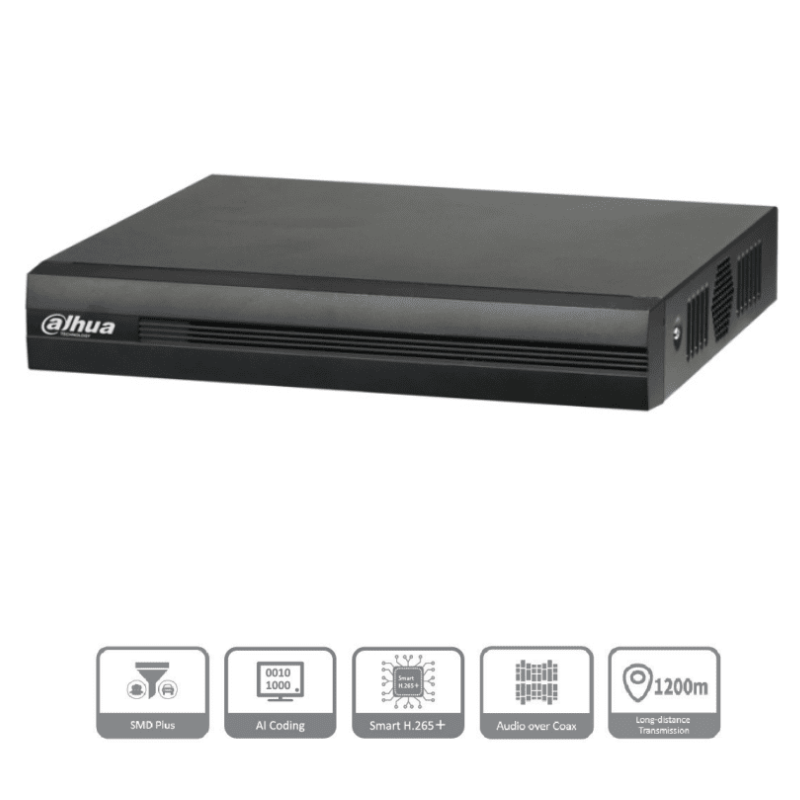 DVR 16 Canales Dahua XVR1B16H-I para 1 Disco Duro, max. 16TB, 2x USB 2.0, 1x RJ-45 