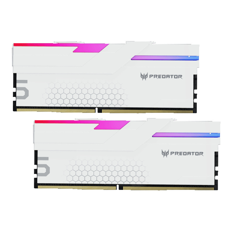 Kit Memoria Ram Acer Predator Hermes DDR5, 7200MHz, 48GB - 2 x 24GB, CL36, XMP, Blanco 