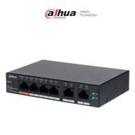 Switch Dahua Gigabit Ethernet CS4006-4ET-60, 4 Puertos 10/100 + 2 Puertos Uplink, 60W, 4.8 Gbit/s, 8000 Entradas Administrable 