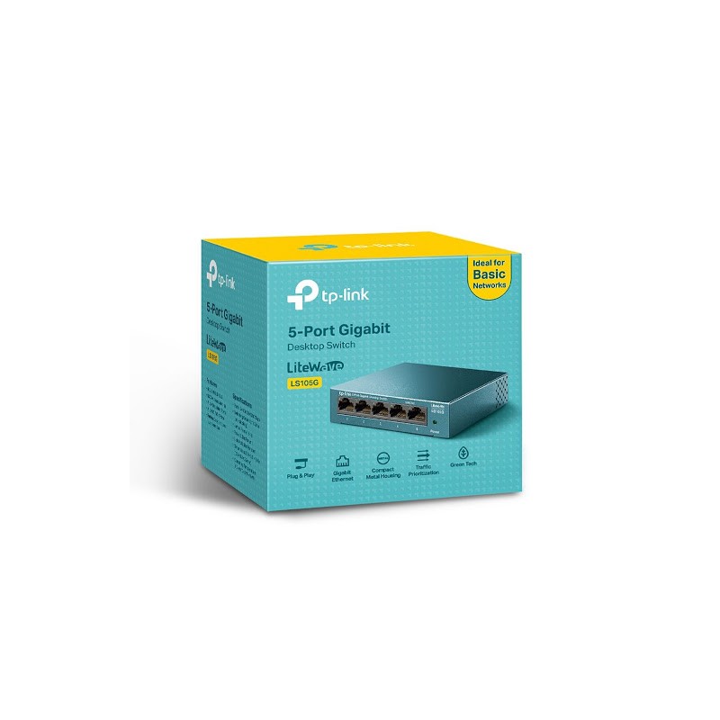 Switch TP-LINK LS105G, 5 Puertos, Gigabit, No Gestionado