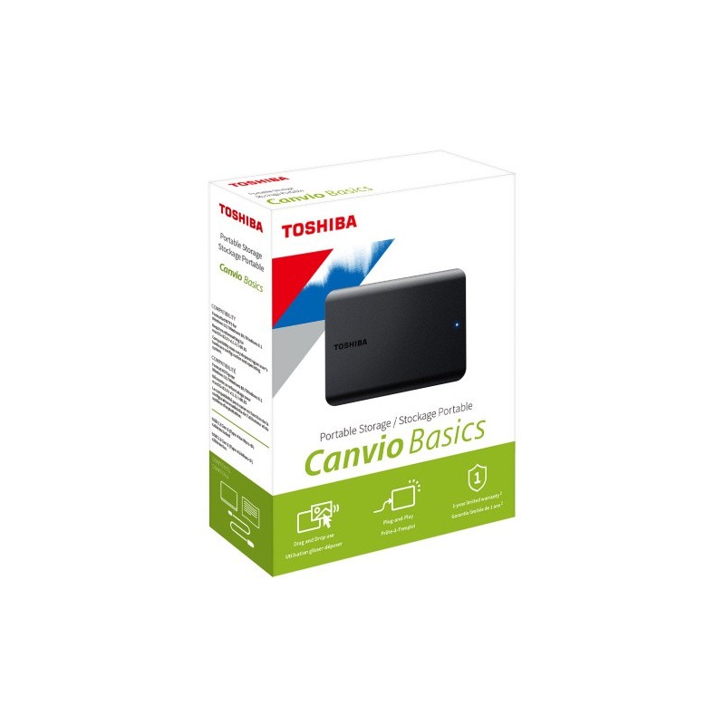 Disco Duro Externo Toshiba Canvio Basics 2.5", 4tb, Usb 3.0, Negro - Para Mac/Pc 